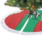 Mauritania Christmas Tree Skirt Santa Sharks Festive Fish Pattern and Red Green Holiday - African Pride