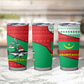 Mauritania Christmas Tumbler Cup Santa Sharks Festive Fish Pattern and Red Green Holiday - African Pride