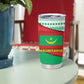 Mauritania Christmas Tumbler Cup Santa Sharks Festive Fish Pattern and Red Green Holiday - African Pride