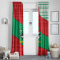 Mauritania Christmas Window Curtain Santa Sharks Festive Fish Pattern and Red Green Holiday - African Pride