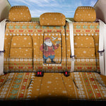 Cyprus Christmas Back Car Seat Cover Santa Holding Doves Olive Branch Snowflakes - African Pride