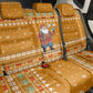 Cyprus Christmas Back Car Seat Cover Santa Holding Doves Olive Branch Snowflakes - African Pride