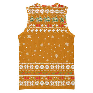 Cyprus Christmas Basketball Jersey Santa Holding Doves Olive Branch Snowflakes - African Pride