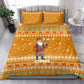 Cyprus Christmas Bedding Set Santa Holding Doves Olive Branch Snowflakes - African Pride