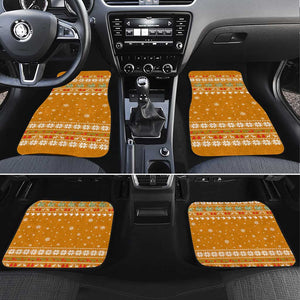 Cyprus Christmas Car Mats Santa Holding Doves Olive Branch Snowflakes - African Pride