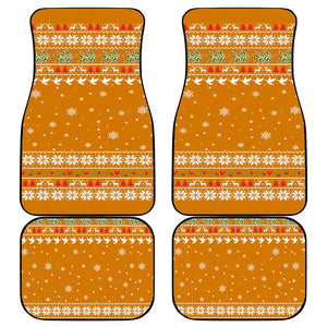 Cyprus Christmas Car Mats Santa Holding Doves Olive Branch Snowflakes - African Pride
