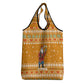 Cyprus Christmas Grocery Bag Santa Holding Doves Olive Branch Snowflakes - African Pride