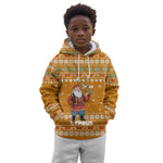 Cyprus Christmas Kid Hoodie Santa Holding Doves Olive Branch Snowflakes - African Pride