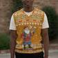 Cyprus Christmas Knitted V-Neck Vest Santa Holding Doves Olive Branch Snowflakes - African Pride