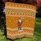 Cyprus Christmas Quilt Santa Holding Doves Olive Branch Snowflakes - African Pride