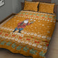Cyprus Christmas Quilt Bed Set Santa Holding Doves Olive Branch Snowflakes - African Pride