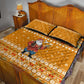 Cyprus Christmas Quilt Bed Set Santa Holding Doves Olive Branch Snowflakes - African Pride