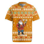 Cyprus Christmas Rugby Jersey Santa Holding Doves Olive Branch Snowflakes - African Pride