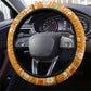 Cyprus Christmas Steering Wheel Cover Santa Holding Doves Olive Branch Snowflakes - African Pride