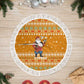 Cyprus Christmas Tree Skirt Santa Holding Doves Olive Branch Snowflakes - African Pride