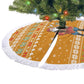 Cyprus Christmas Tree Skirt Santa Holding Doves Olive Branch Snowflakes - African Pride