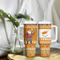 Cyprus Christmas Tumbler With Handle Santa Holding Doves Olive Branch Snowflakes - African Pride