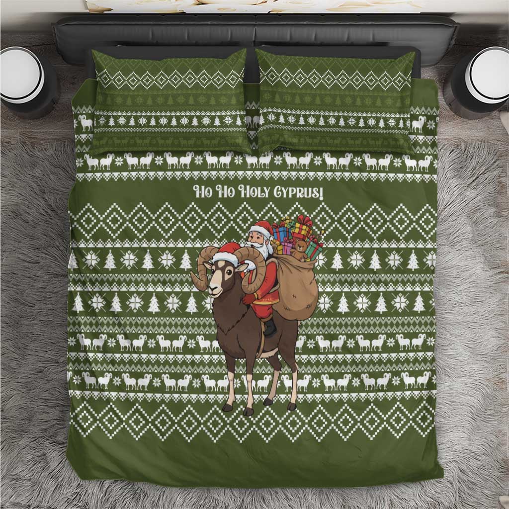 Cyprus Christmas Bedding Set Santa Riding Ram Ho Ho Holy Cyprus - African Pride
