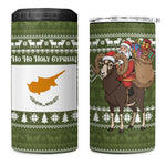 Cyprus Christmas 4 in 1 Can Cooler Tumbler Santa Riding Ram Ho Ho Holy Cyprus - African Pride