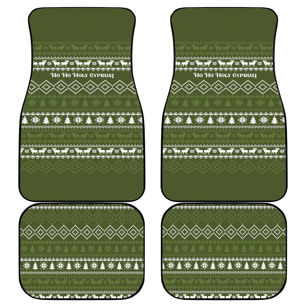 Cyprus Christmas Car Mats Santa Riding Ram Ho Ho Holy Cyprus - African Pride