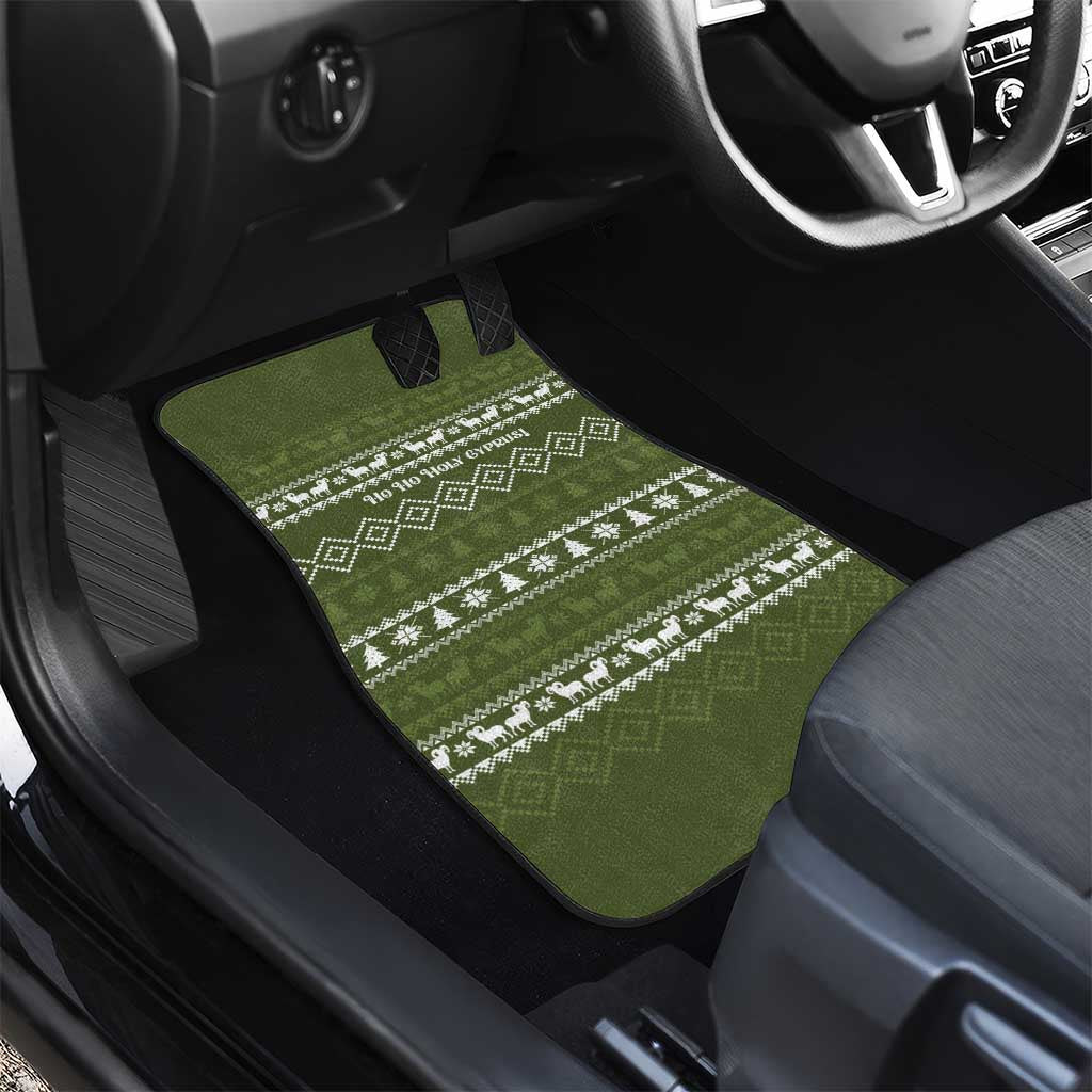 Cyprus Christmas Car Mats Santa Riding Ram Ho Ho Holy Cyprus - African Pride