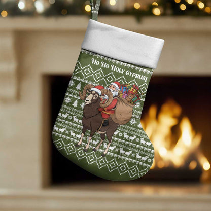 Cyprus Christmas Stocking Santa Riding Ram Ho Ho Holy Cyprus - African Pride
