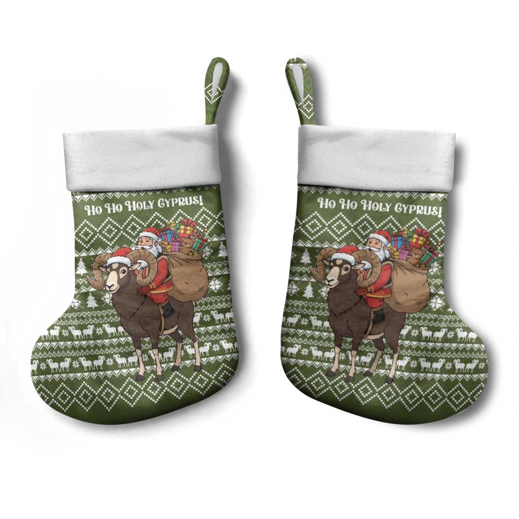 Cyprus Christmas Stocking Santa Riding Ram Ho Ho Holy Cyprus - African Pride