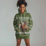 Cyprus Christmas Hoodie Dress Santa Riding Ram Ho Ho Holy Cyprus - African Pride