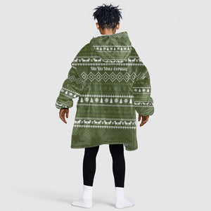 Cyprus Christmas Kid Wearable Blanket Hoodie Santa Riding Ram Ho Ho Holy Cyprus - African Pride