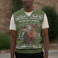 Cyprus Christmas Knitted V-Neck Vest Santa Riding Ram Ho Ho Holy Cyprus - African Pride
