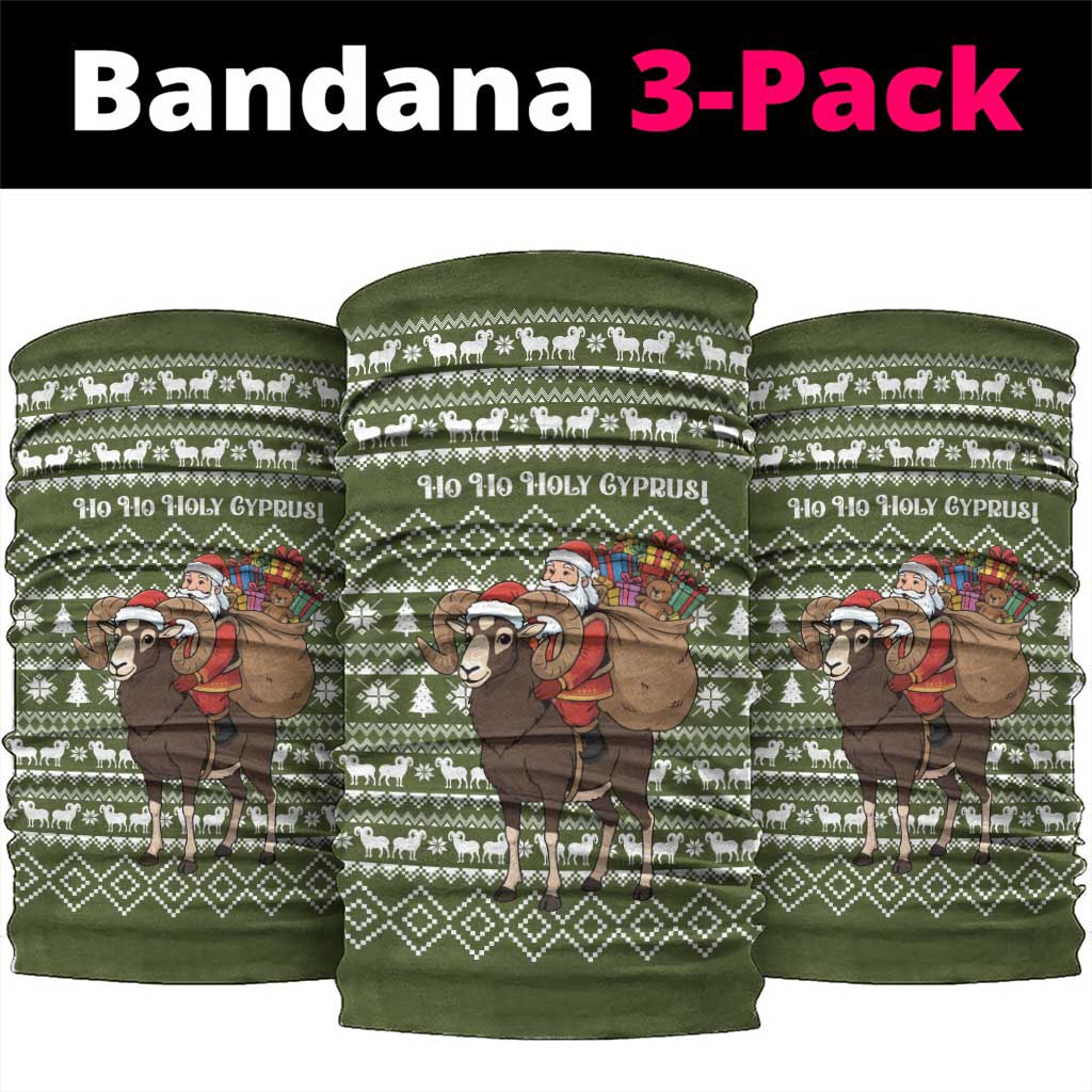 Cyprus Christmas Neck Gaiter Santa Riding Ram Ho Ho Holy Cyprus - African Pride