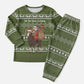 Cyprus Christmas Pajama Set Santa Riding Ram Ho Ho Holy Cyprus - African Pride