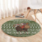 Cyprus Christmas Round Carpet Santa Riding Ram Ho Ho Holy Cyprus - African Pride