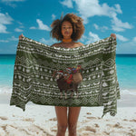 Cyprus Christmas Sarong Santa Riding Ram Ho Ho Holy Cyprus - African Pride