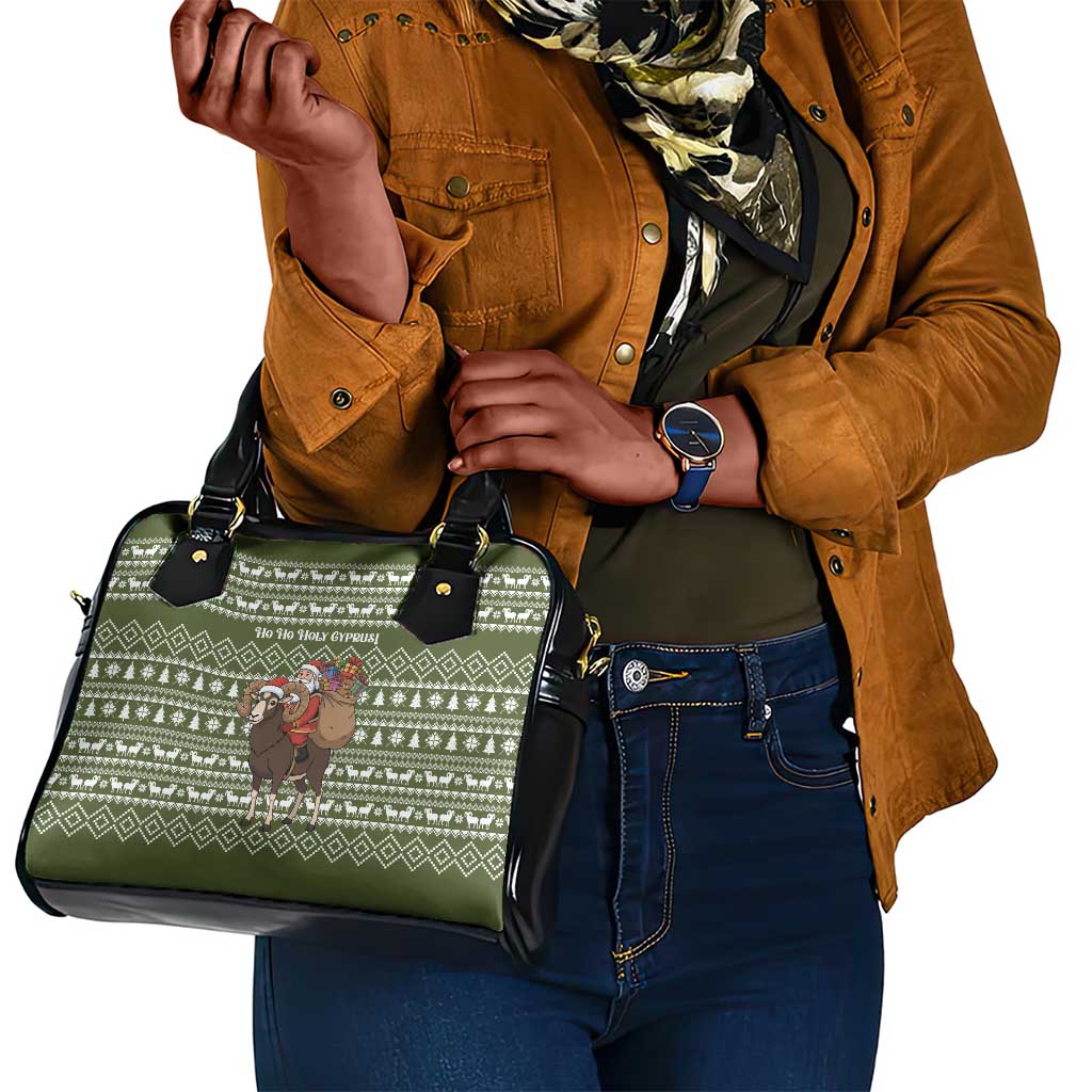 Cyprus Christmas Shoulder Handbag Santa Riding Ram Ho Ho Holy Cyprus - African Pride