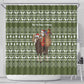 Cyprus Christmas Shower Curtain Santa Riding Ram Ho Ho Holy Cyprus - African Pride