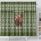 Cyprus Christmas Shower Curtain Santa Riding Ram Ho Ho Holy Cyprus - African Pride