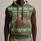 Cyprus Christmas Sleeveless Hoodie Santa Riding Ram Ho Ho Holy Cyprus - African Pride