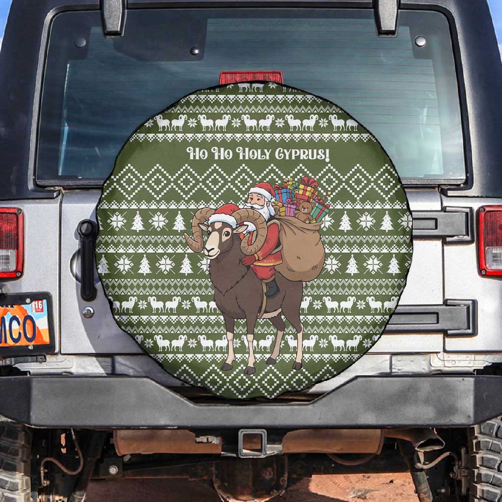 Cyprus Christmas Spare Tire Cover Santa Riding Ram Ho Ho Holy Cyprus - African Pride