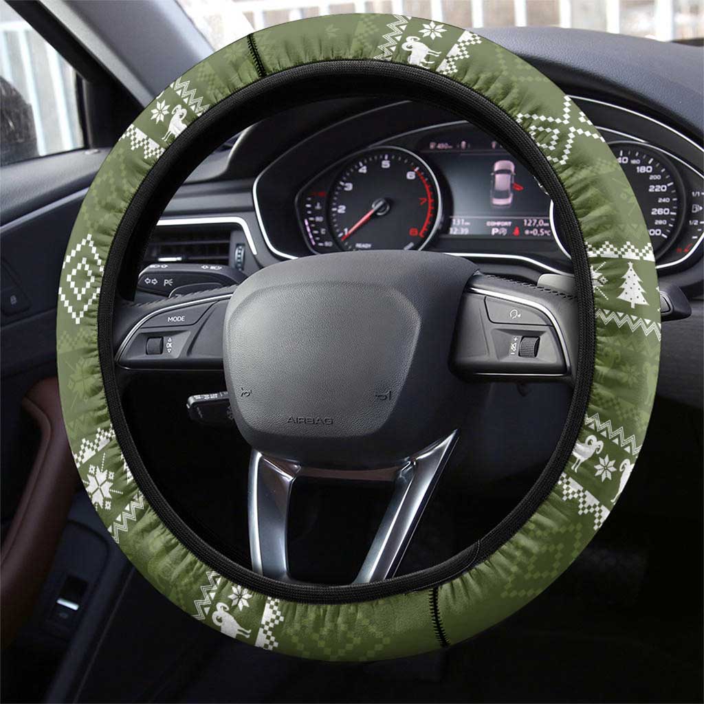 Cyprus Christmas Steering Wheel Cover Santa Riding Ram Ho Ho Holy Cyprus - African Pride