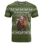 Cyprus Christmas T shirt Santa Riding Ram Ho Ho Holy Cyprus - African Pride