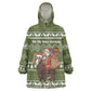Cyprus Christmas Wearable Blanket Hoodie Santa Riding Ram Ho Ho Holy Cyprus - African Pride