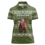 Cyprus Christmas Women Polo Shirt Santa Riding Ram Ho Ho Holy Cyprus - African Pride