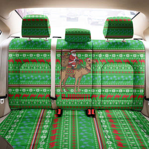 Djibouti Christmas Back Car Seat Cover Santa Riding Camel Palm Trees Camel - African Pride