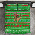 Djibouti Christmas Bedding Set Santa Riding Camel Palm Trees Camel - African Pride