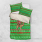 Djibouti Christmas Bedding Set Santa Riding Camel Palm Trees Camel - African Pride