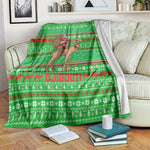 Djibouti Christmas Blanket Santa Riding Camel Palm Trees Camel - African Pride