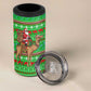 Djibouti Christmas 4 in 1 Can Cooler Tumbler Santa Riding Camel Palm Trees Camel - African Pride