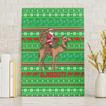 Djibouti Christmas Canvas Wall Art Santa Riding Camel Palm Trees Camel - African Pride
