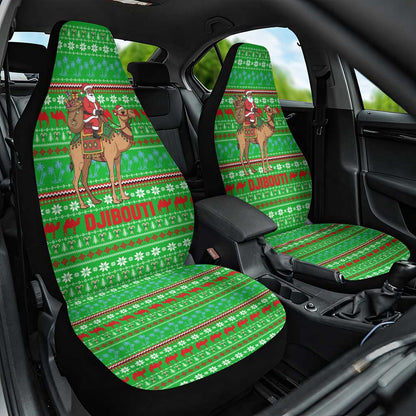 Djibouti Christmas Car Seat Cover Santa Riding Camel Palm Trees Camel - African Pride